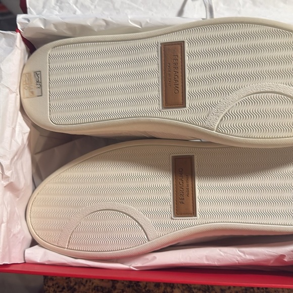 Salvatore Ferragamo Men's White and Red Sneakers - Picture 8 of 10